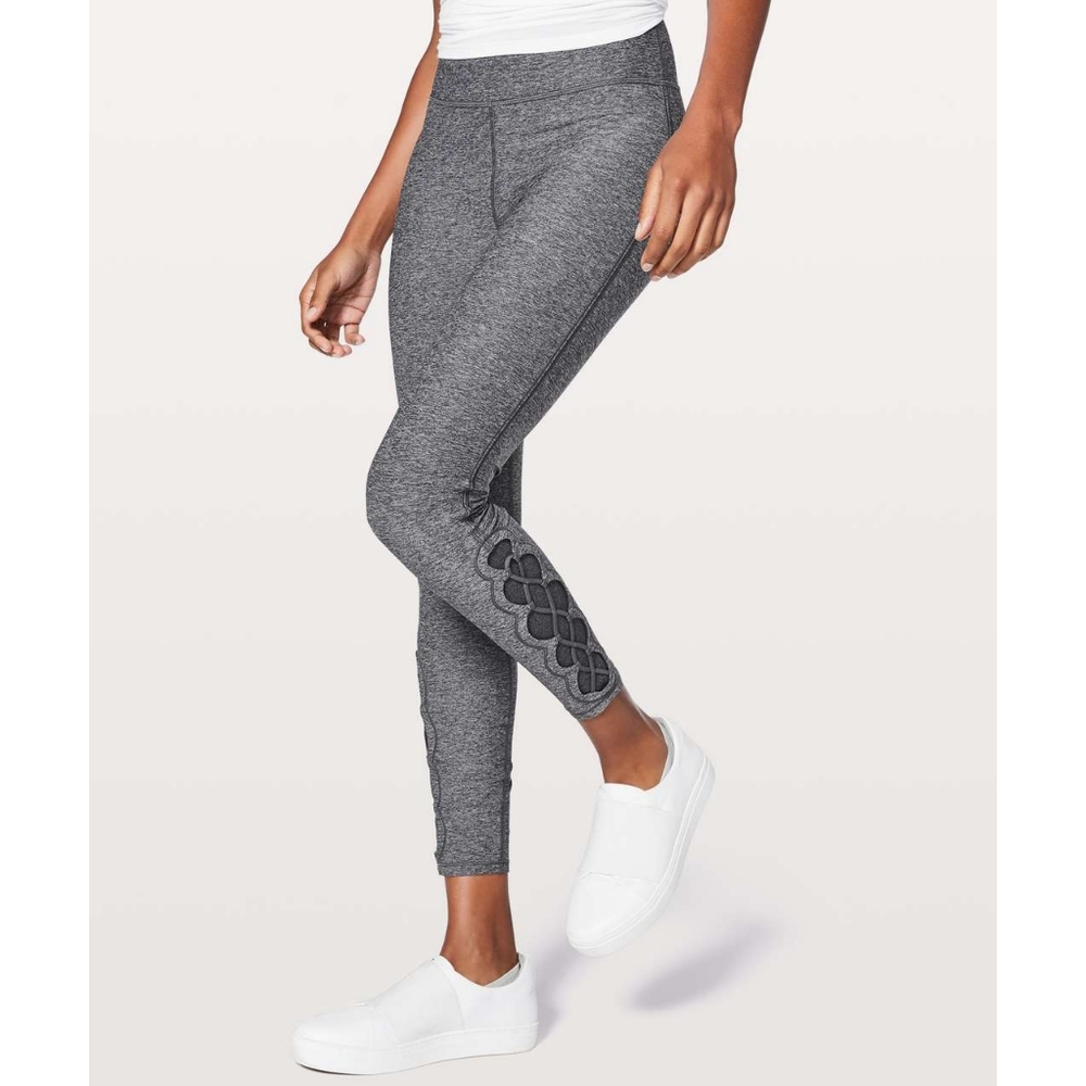 Lululemon Tied To It 7/8 Tight 25" Heathered Black / Dark Carbon 4